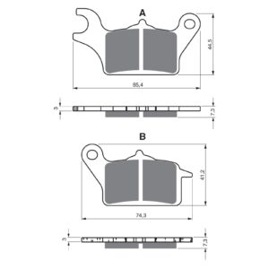 BRAKE PADS GOLDFREN SINTERED SPORTS GF387 - S3 - Image 1