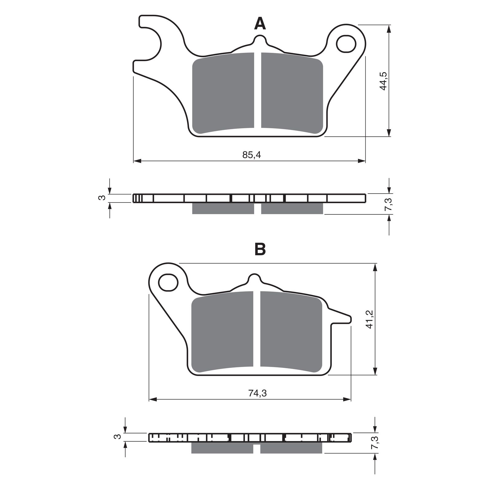 BRAKE PADS GOLDFREN SINTERED SPORTS GF387 - S3 - Image 1