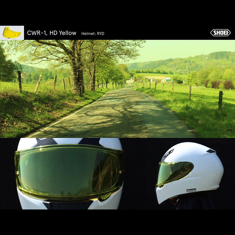 VISOR SHOEI NXR/RYD/ X-SPIRIT3 CWR-F HIGH DEFINTION YEL FLAT