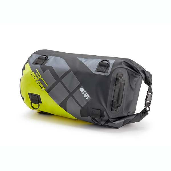 Givi Cylindrical Bag Roll Top Waterproof 30LT Grey/Yellow/Black