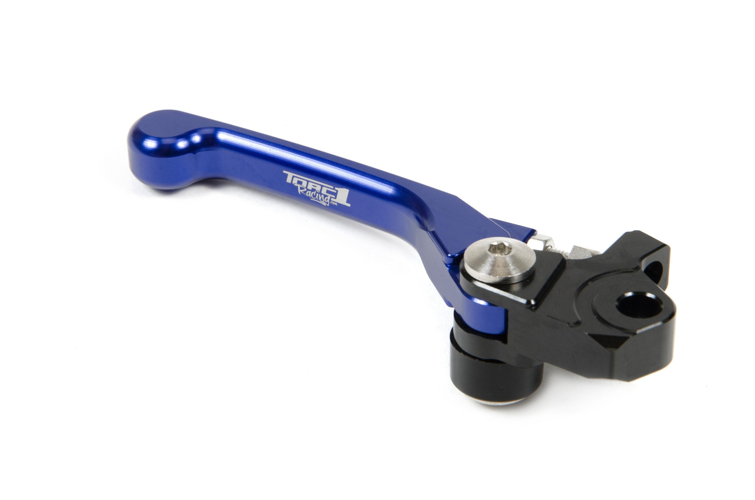 FRONT BRAKE LEVER TORC1 RACING FLEX HUSQVARNA TC85 14-21 TC65 17-21 BLUE WITH SPARE BLACK LEVER - Image 1