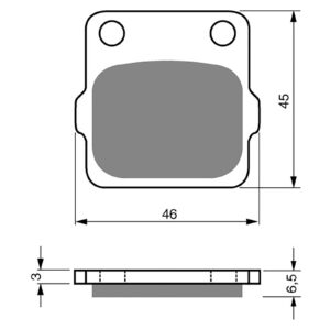 BRAKE PADS GOLDFREN OFFROAD RACING GF077 - K5 ( PR25 ) - Image 1
