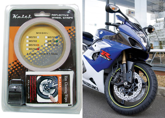 KEITI NON-REFLECTIVE WHEEL 3 STRIPE [FLURO YELLOW] NS