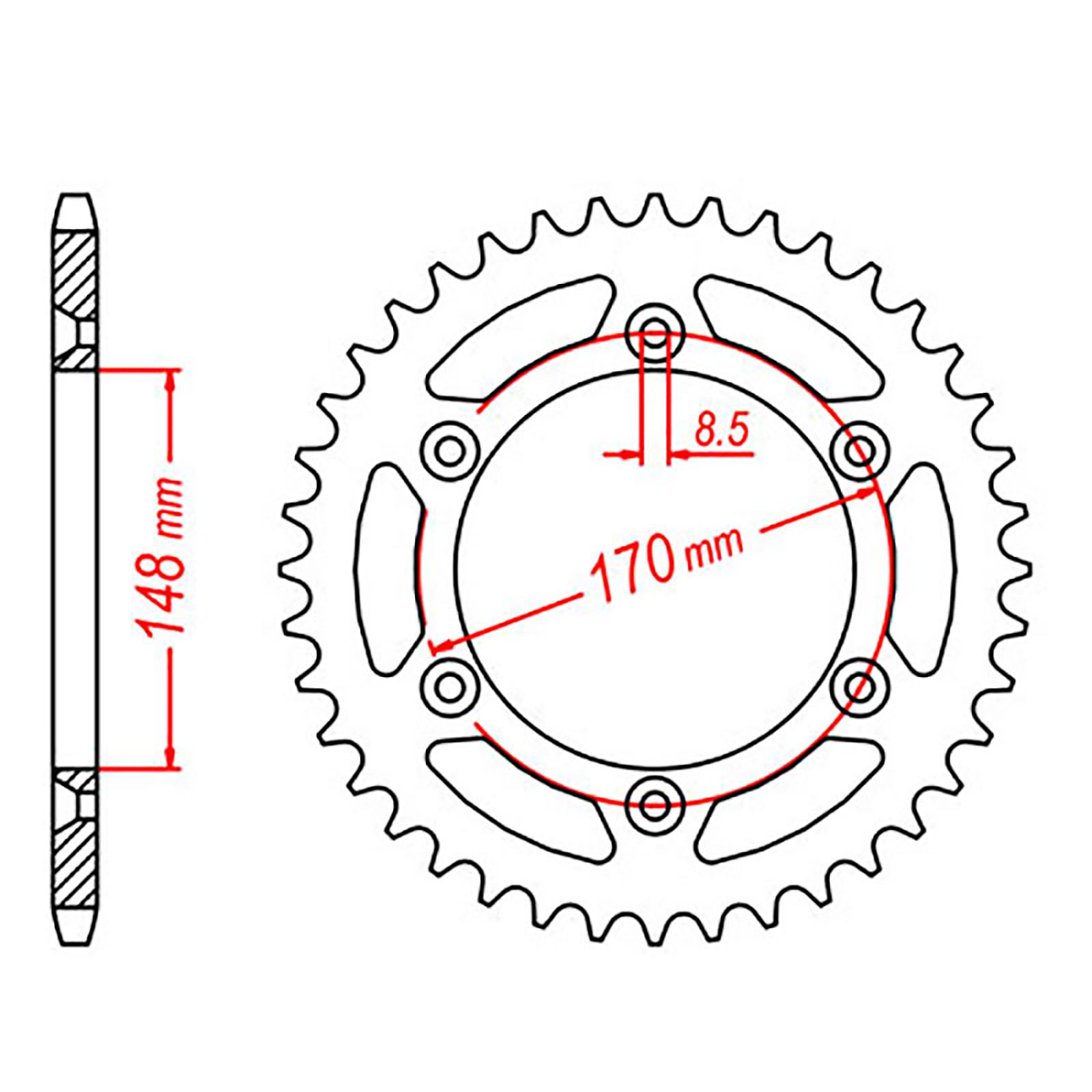 SPKT REAR OE STEEL 828 41T #525 - Image 1