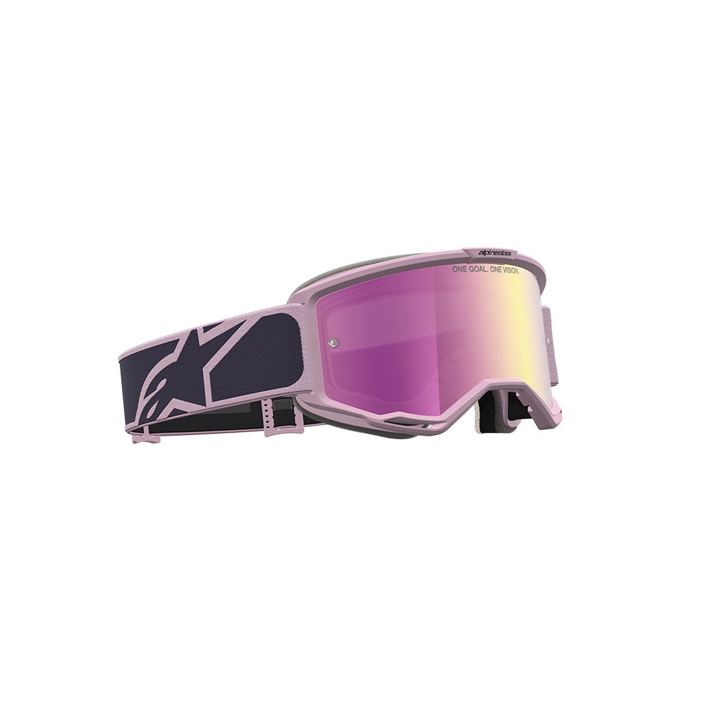 Alpinestars Vision 5 Rora Motocross Goggles Greystone/Pink Mirror Pink Lens