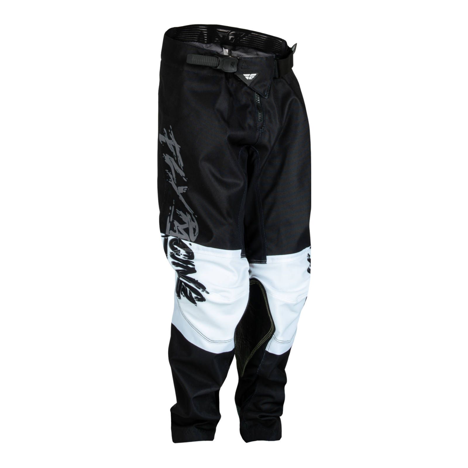 Fly Kinetic Khaos Motocross Pants Youth Grey/Black/White - Image 1