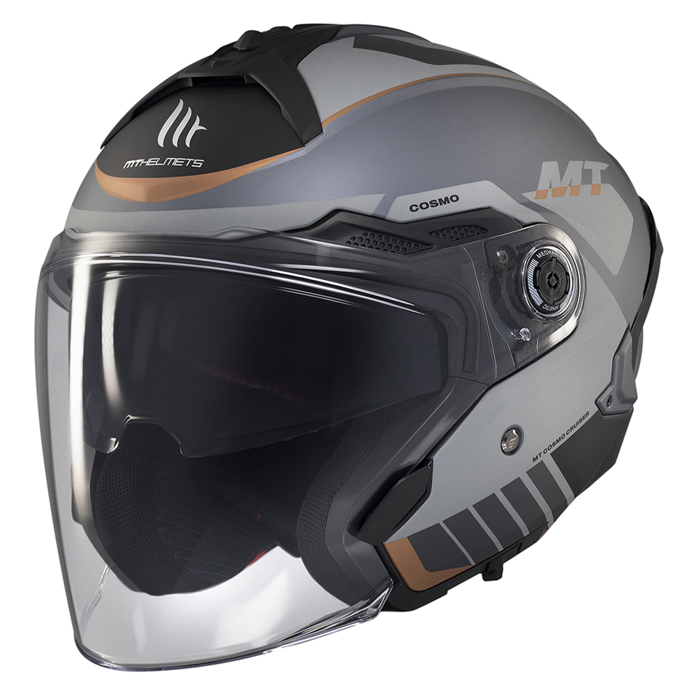MT Cosmo SV Cruiser Open Face Helmet Matt Grey