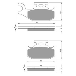 BRAKE PADS GOLDFREN OFFROAD RACING GF295 - K5 ( PR372 ) - Image 1