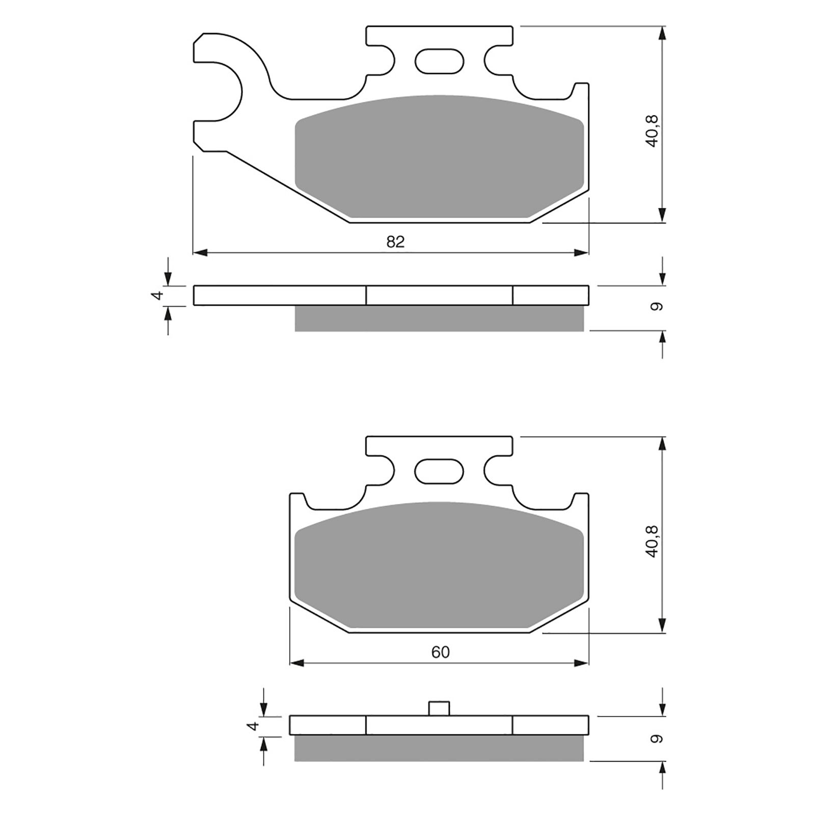 BRAKE PADS GOLDFREN OFFROAD RACING GF295 - K5 ( PR372 ) - Image 1