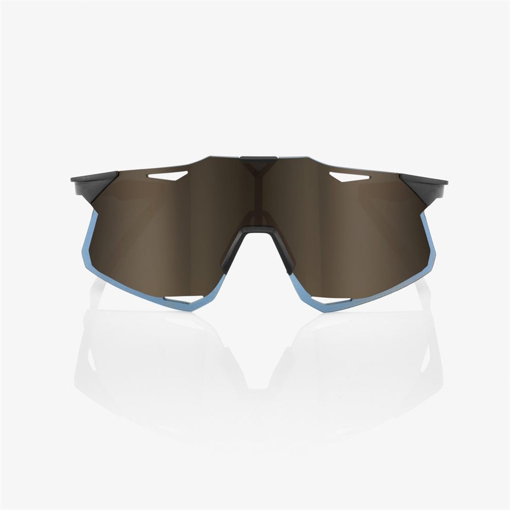 100% Hypercraft Matte Black Sunglasses Soft Gold Mirror Lens