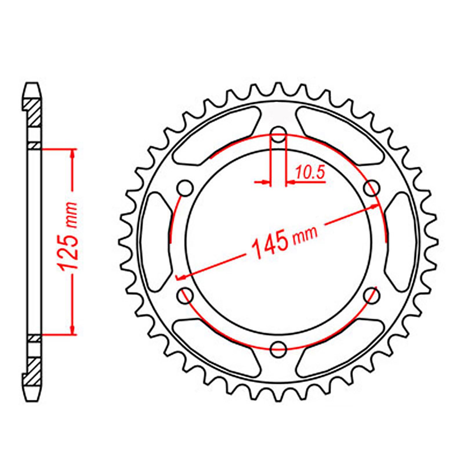 SPKT REAR OE STEEL 867 42T #525 - Image 1