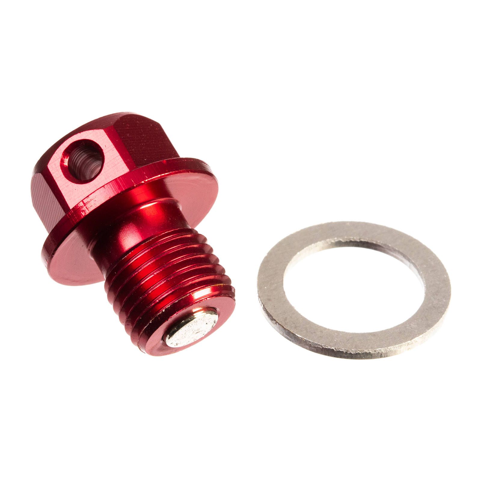 WHITES MAGNETIC SUMP PLUG RED M12 x 12 - P1.25 - Image 1