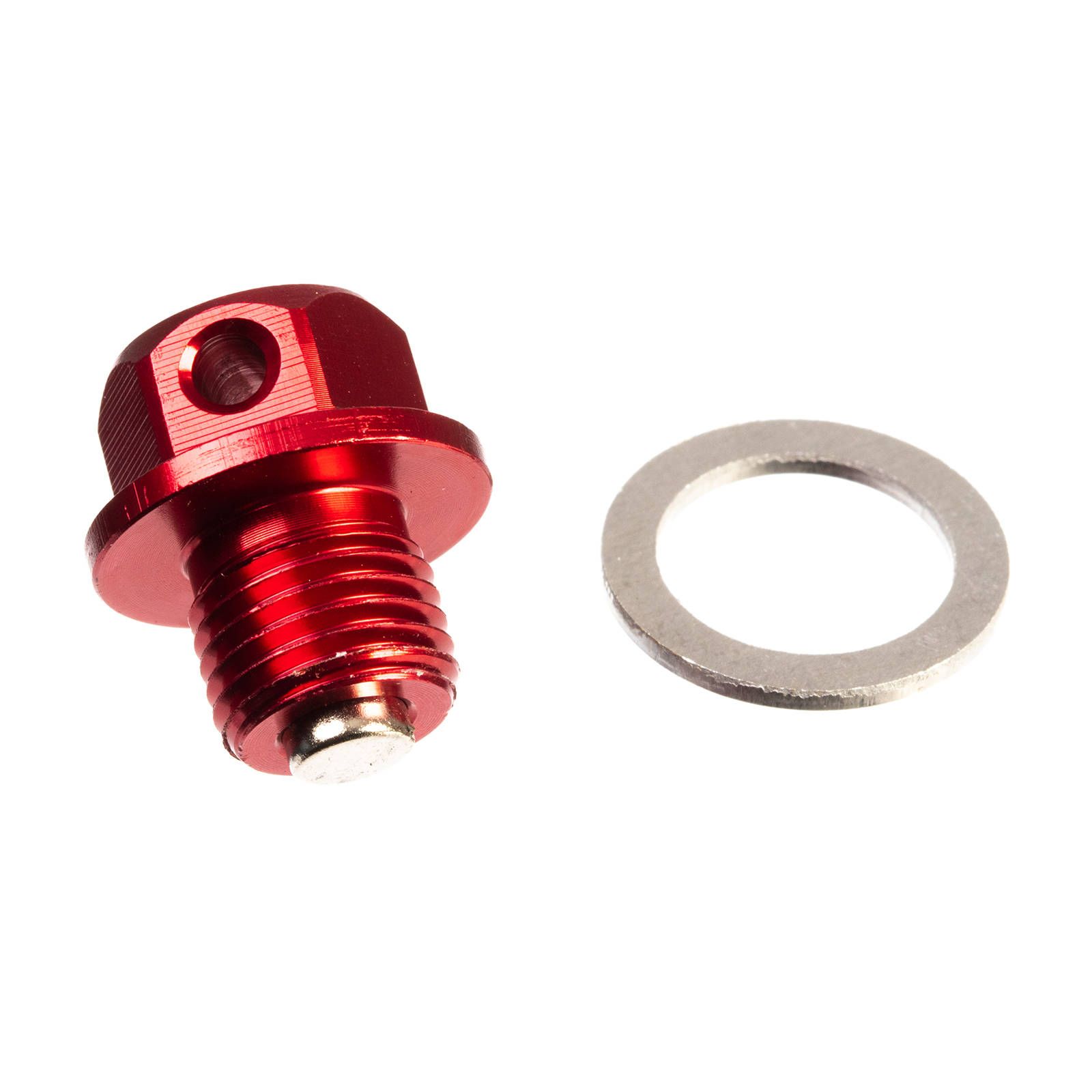 WHITES MAGNETIC SUMP PLUG RED M12 x 10 - P1.25 - Image 1