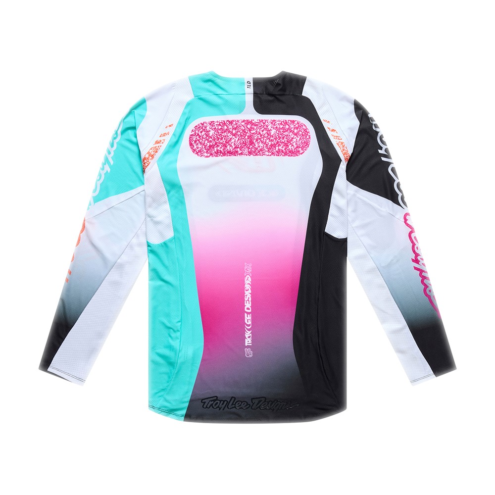 Troy Lee SE Pro Sever Motocross Jersey White/Teal