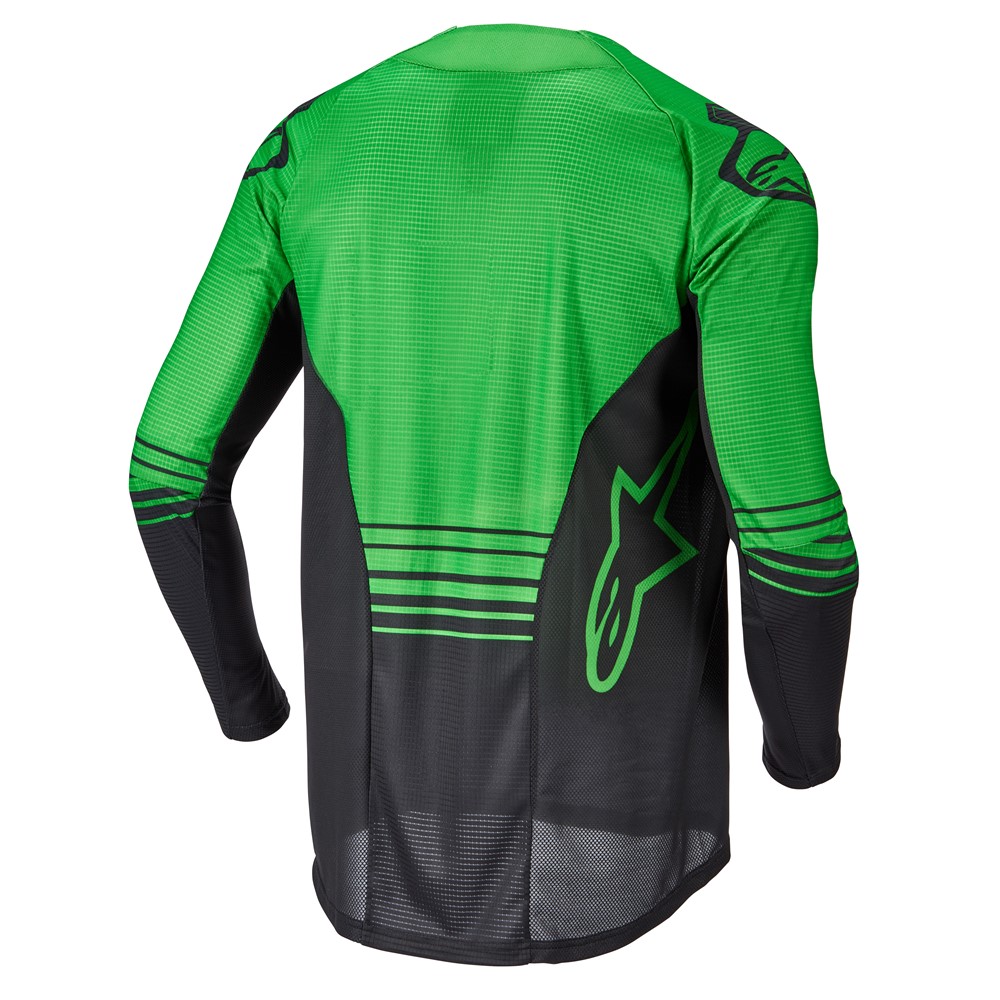 Alpinestars Techstar Phantom Motocross Jersey Anthracite/Green Neon