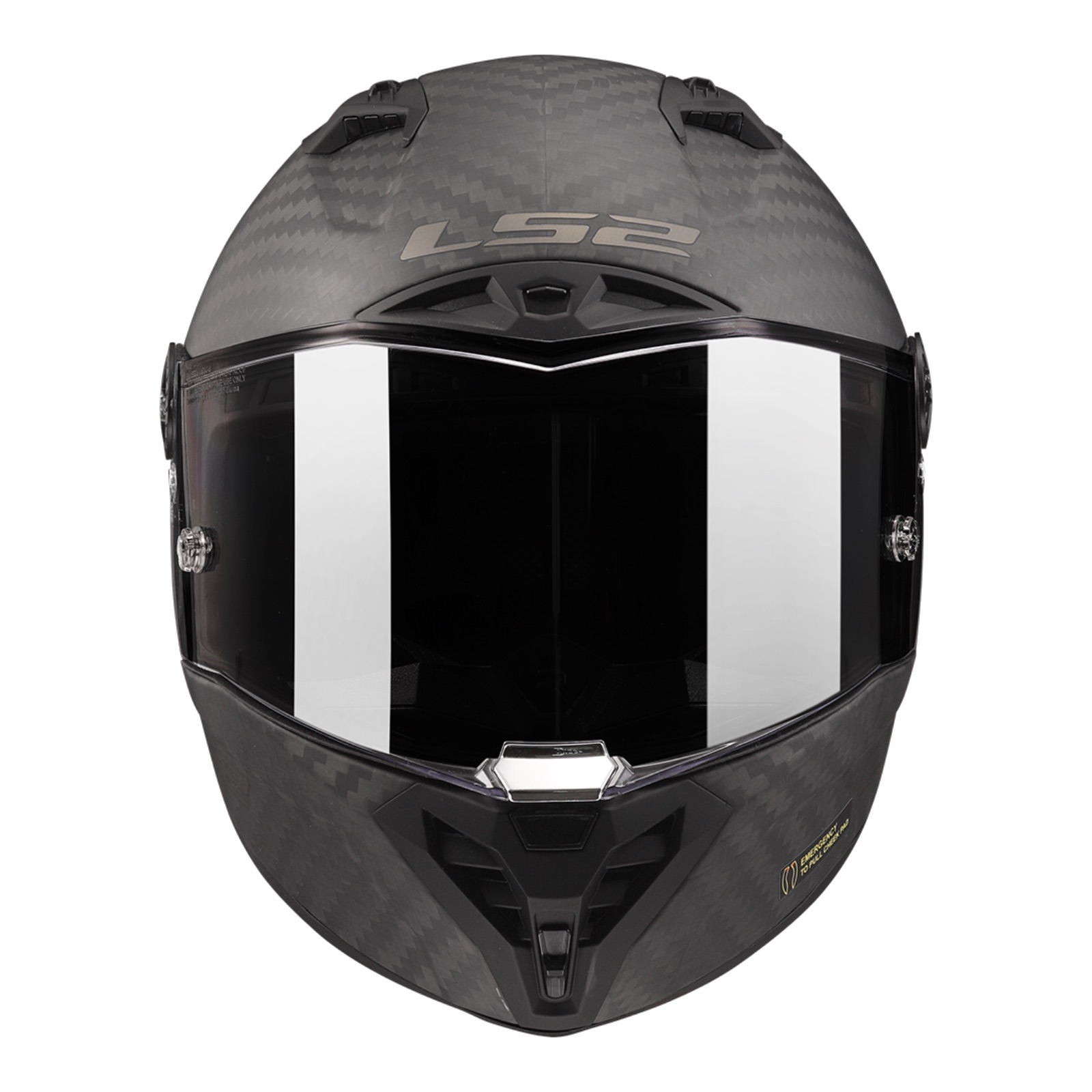 LS2 FF805 Thunder Carbon GP Pro FIM Road Helmet Matte Black - Image 3