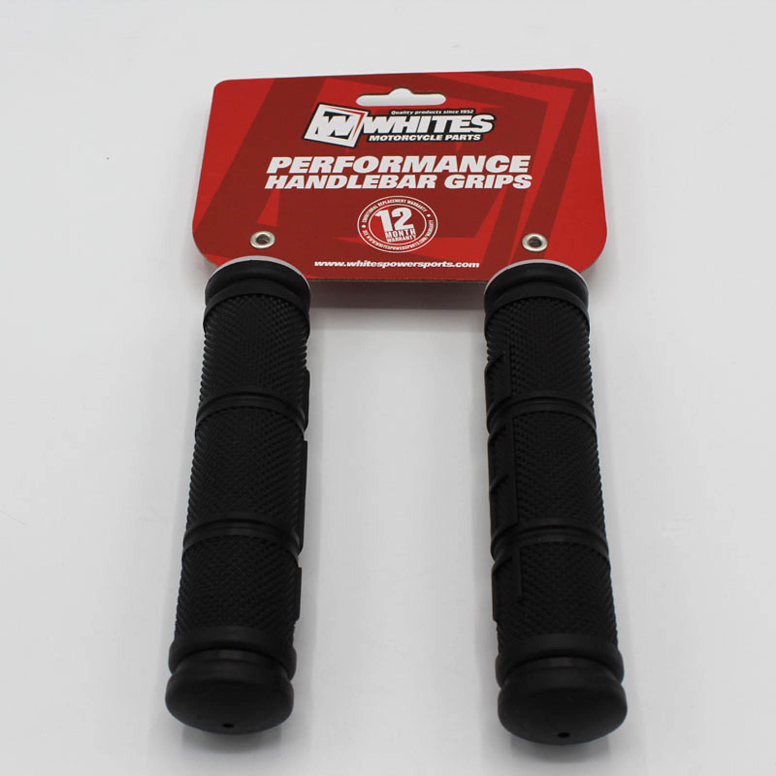 WHITES ATV HALF WAFFLE GRIP BLK 7/8" BOTH SIDES - 137mm - Image 1