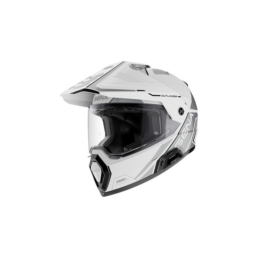 Sena Outlander Smart ADV Dual-Sport Helmet - Gloss White