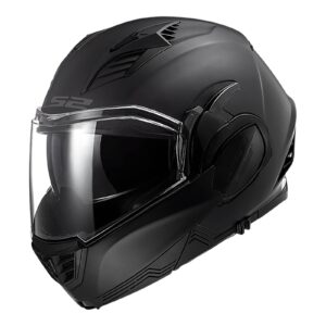 Flip Front Helmet LS2 FF900 Valiant II Noir Matte Black - Image 2