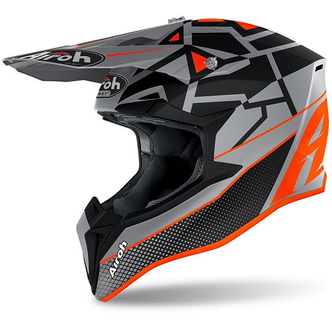 Airoh Wraap Motocross Helmet Youth Mood Orange
