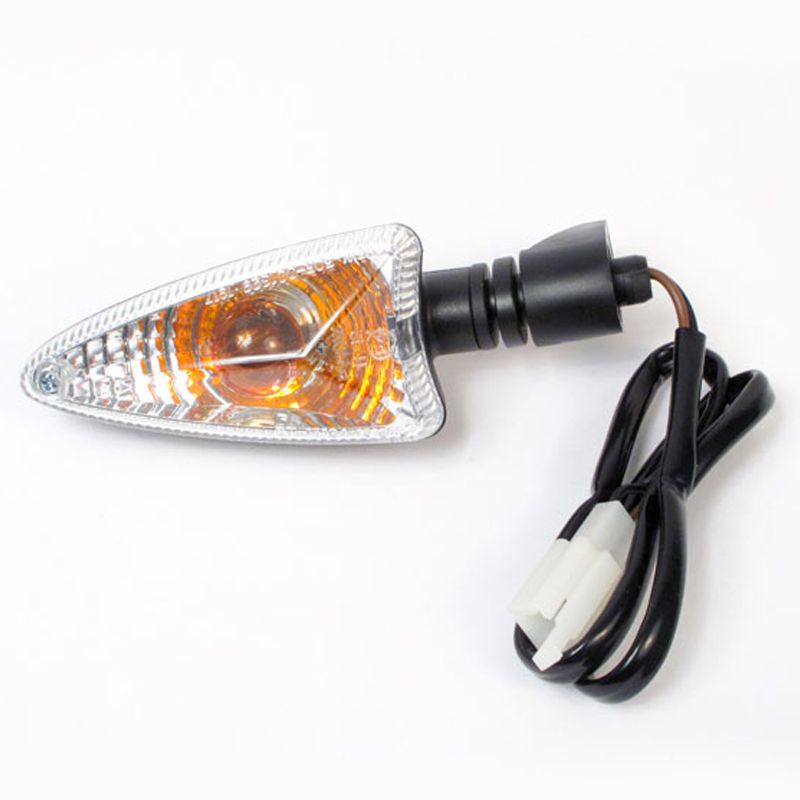 WHITES FLASHER EURO - ARROW SHAPE - BMW/TRI/YAM/APR - PAIR