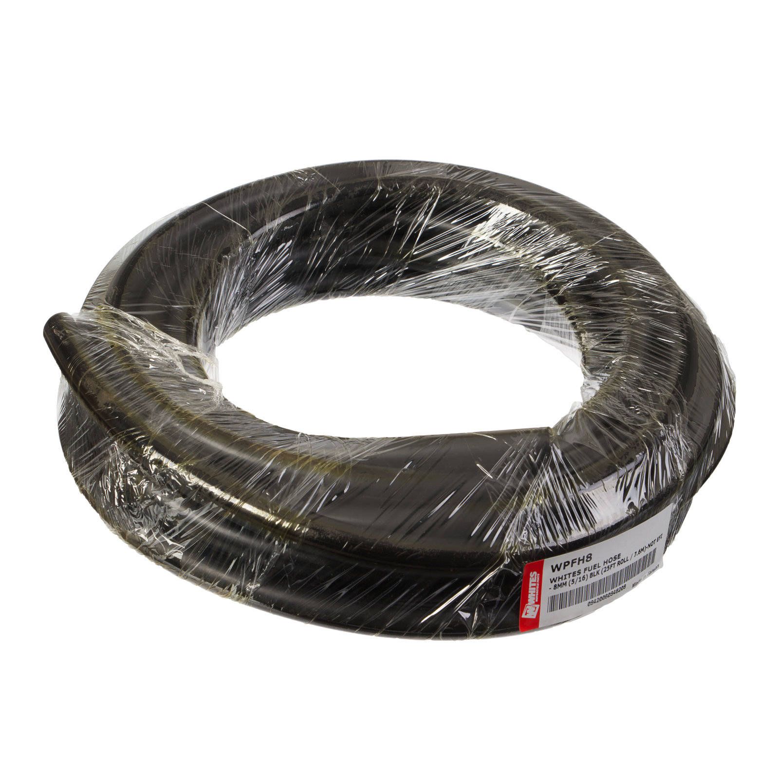 WHITES FUEL HOSE - 8MM (5/16) BLK (25FT ROLL / 7.6M)-NOT EFI - Image 1