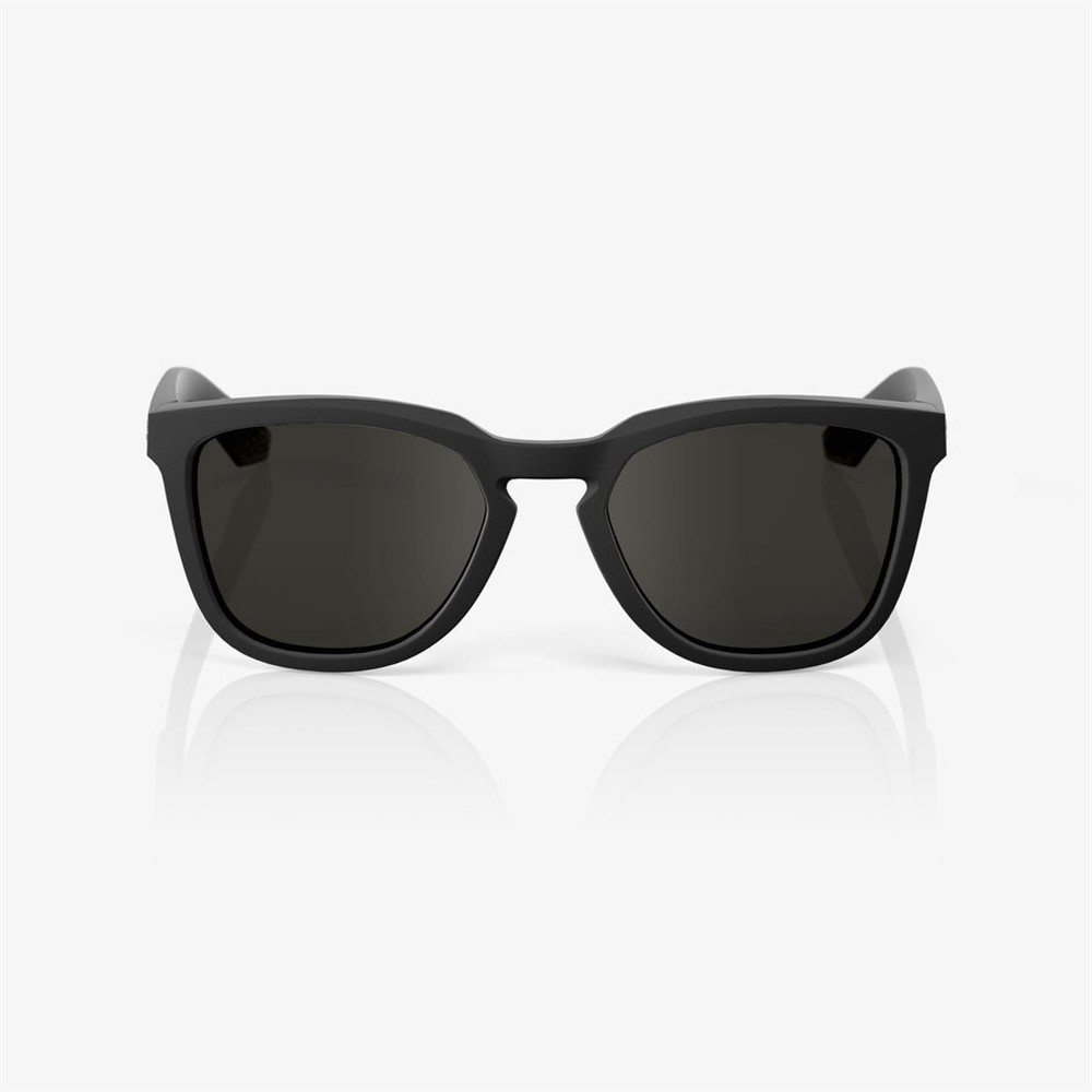 100% Hudson Soft Tact Black Sunglasses Smoke Lens