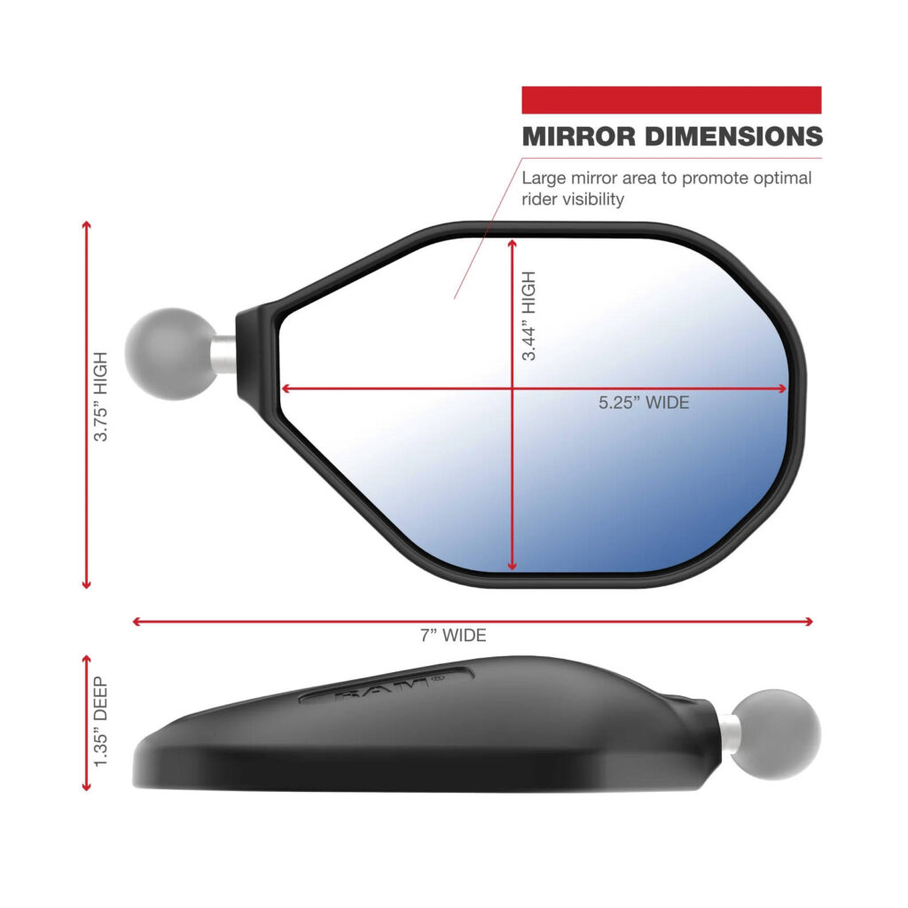 RAM MIRROR ASSEMBLIE RH WITHOUT BALL