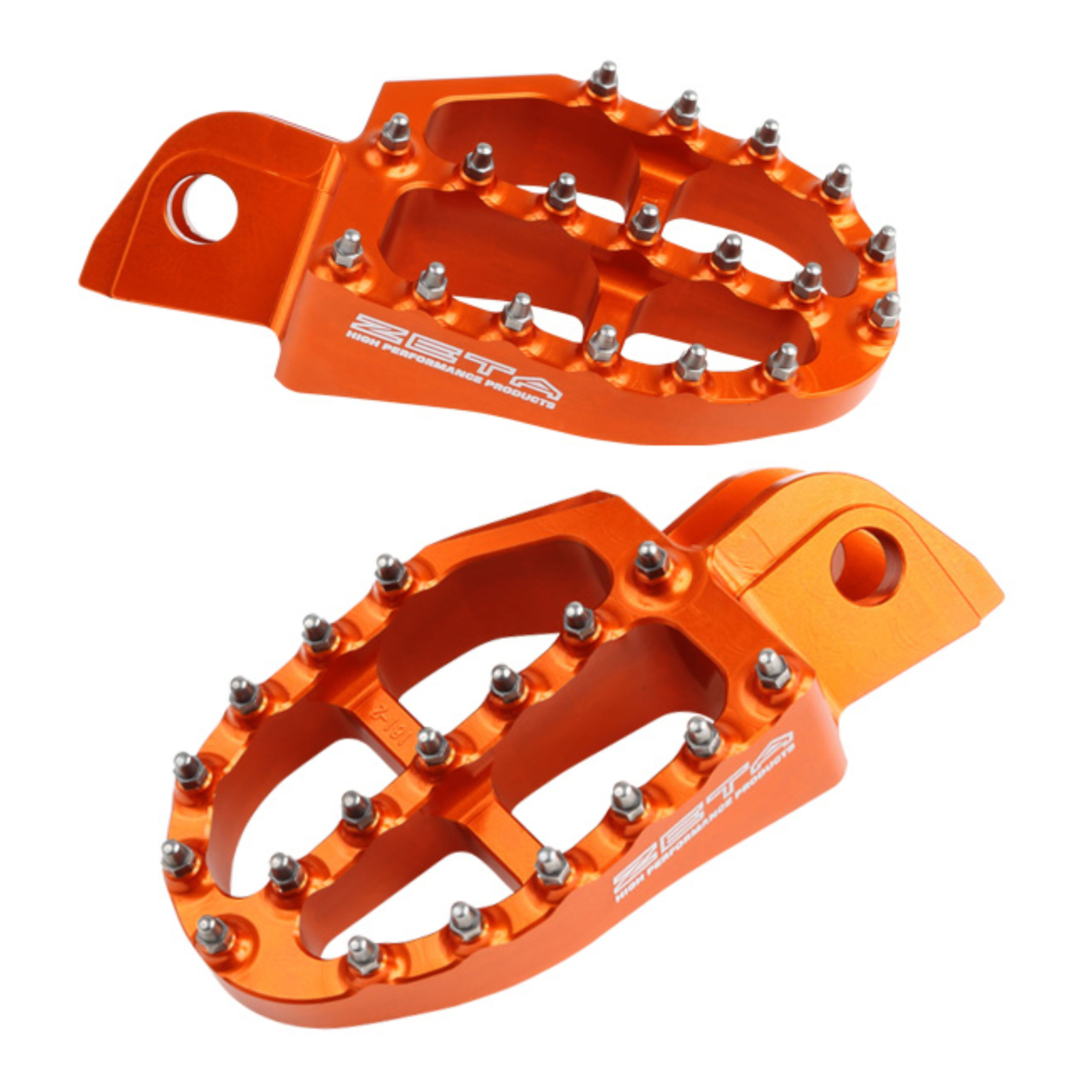 Zeta Aluminium Footpegs KTM SX -'15 - Orange - Image 1
