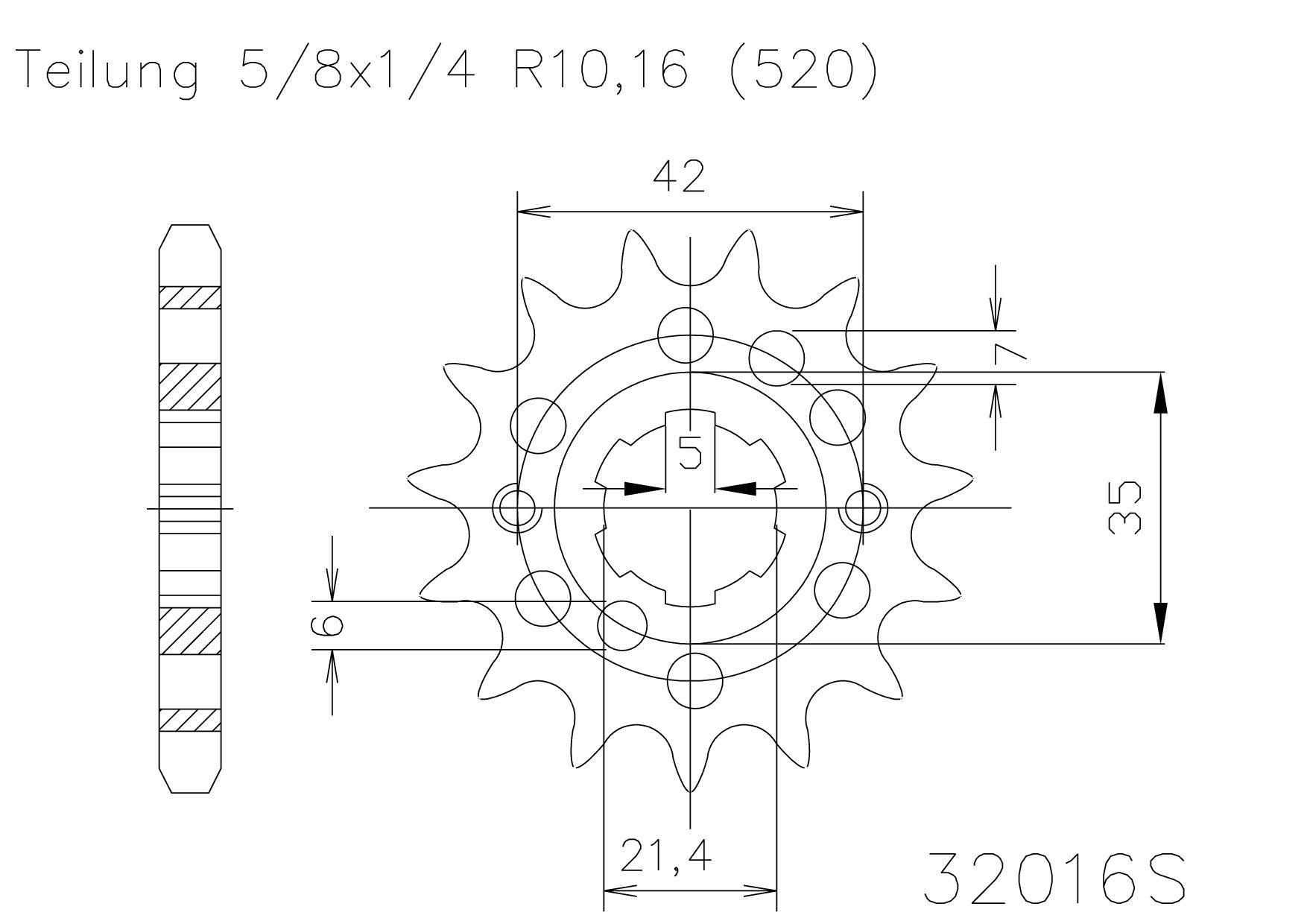 SPROCKET FRONT MOTO MASTER 13T KAWASAKI YAMAHA - Image 1