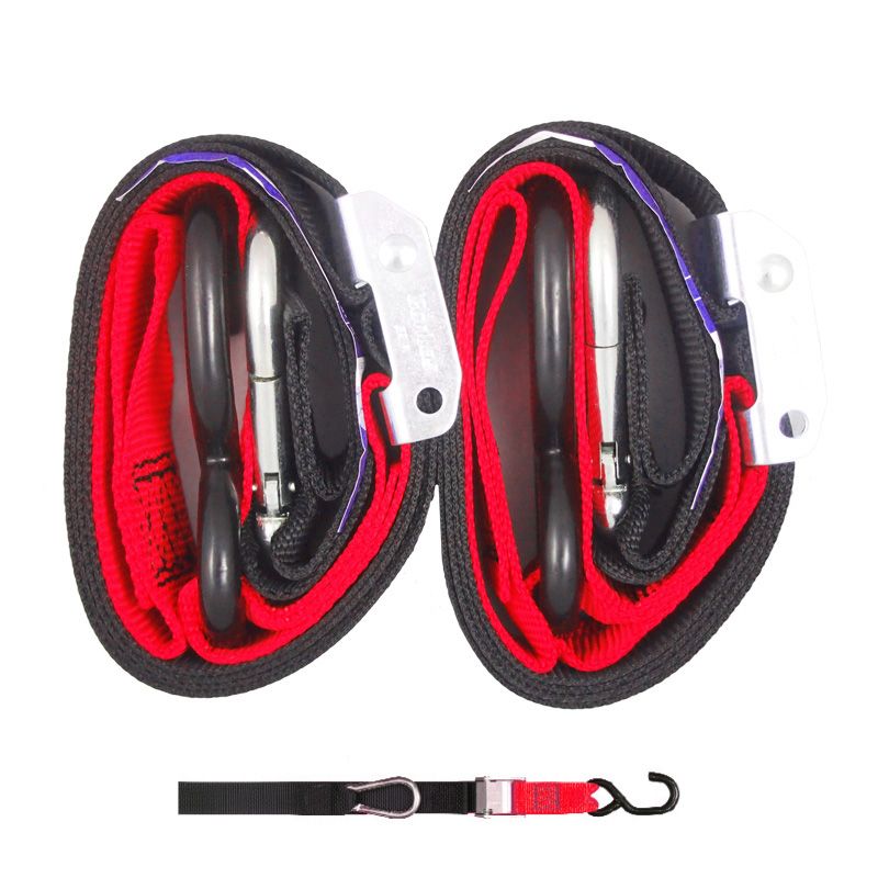 WHITES TIE DOWNS 1 1/2in x 6ft BLK/RED