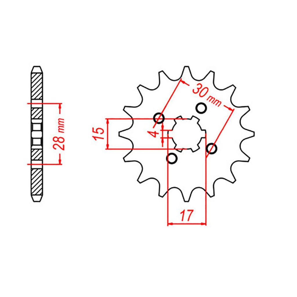 SPKT FRONT OE STEEL 253 14T #420