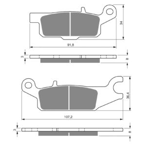 BRAKE PADS GOLDFREN OFFROAD RACING GF252 - K5 ( PR385 ) - Image 1