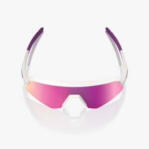 100% Slendale SL Matte Chalk Sunglasses Purple Mirror Lens - Image 4
