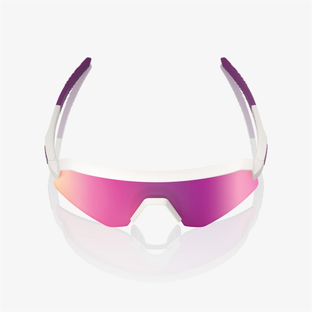 100% Slendale SL Matte Chalk Sunglasses Purple Mirror Lens