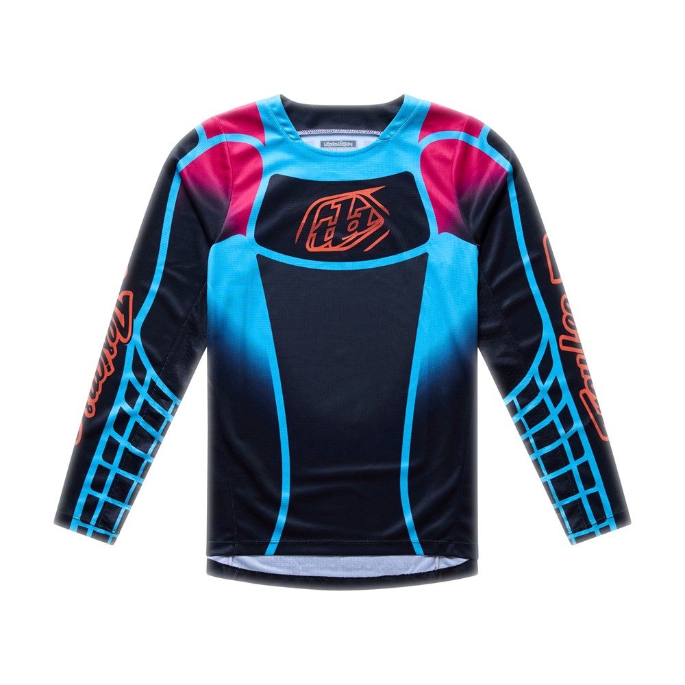 Troy Lee Designs GP Pro Framework Motocross Jersey Youth Black/Cyan