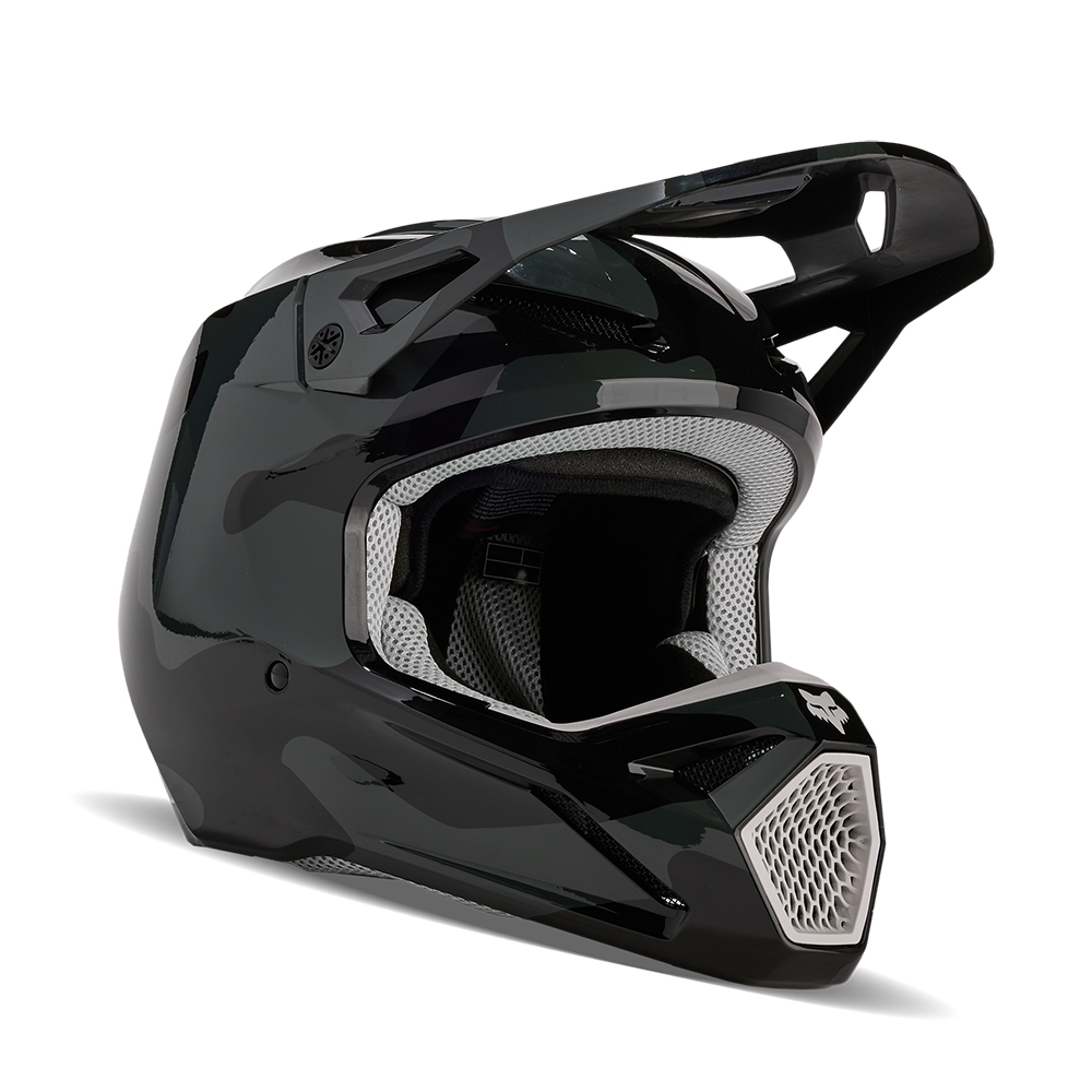 Fox V1 BNKR Motocross Helmet Youth Black Camo
