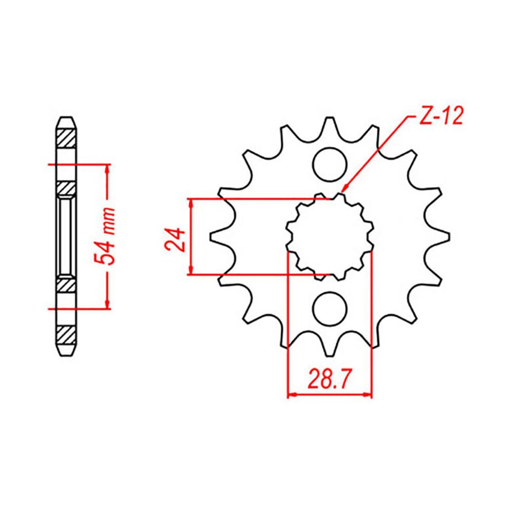 SPKT FRONT OE STEEL 517 16T #530
