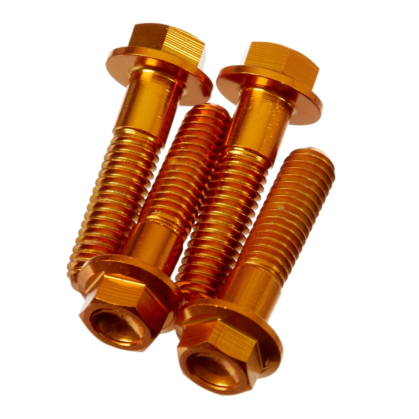 DRC Aluminum M6 Flange Bolts 25mm - Gold 4pcs - Image 1