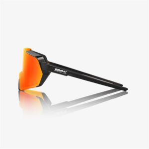 100% Korbin Gloss Metallic Black Sunglasses HiPER Red Mirror Lens - Image 3
