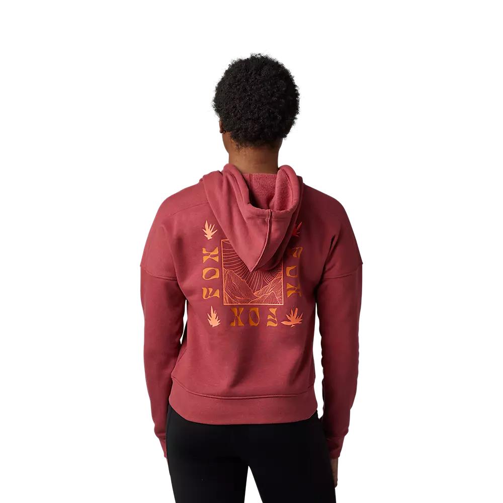 Fox Hinkley Ladies Pullover Hoodie Amber Red