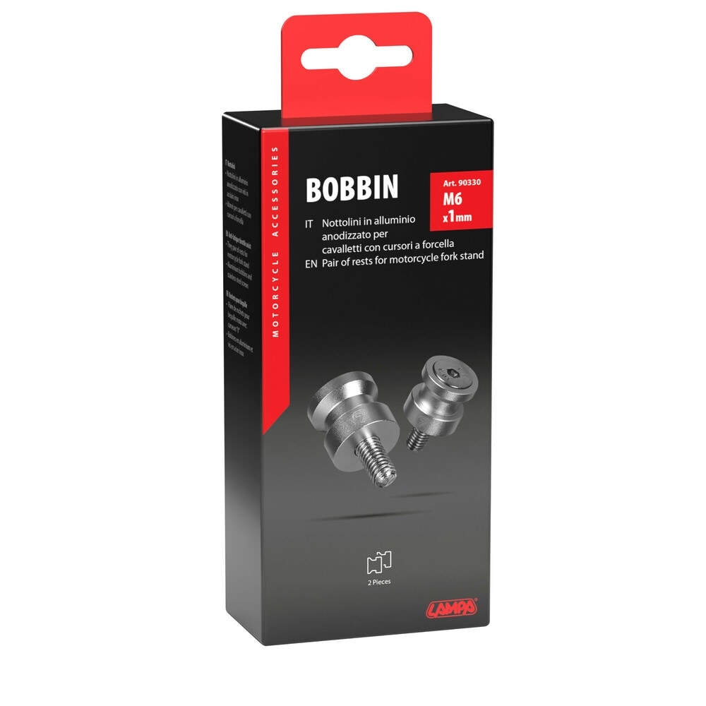 LAMPA BOBBINS FOR FORKED STANDS M6 x 1 MM ALUMINIUM