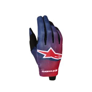 Alpinestars Radar Motocross Gloves Fire Red/Deep Blue - Image 1