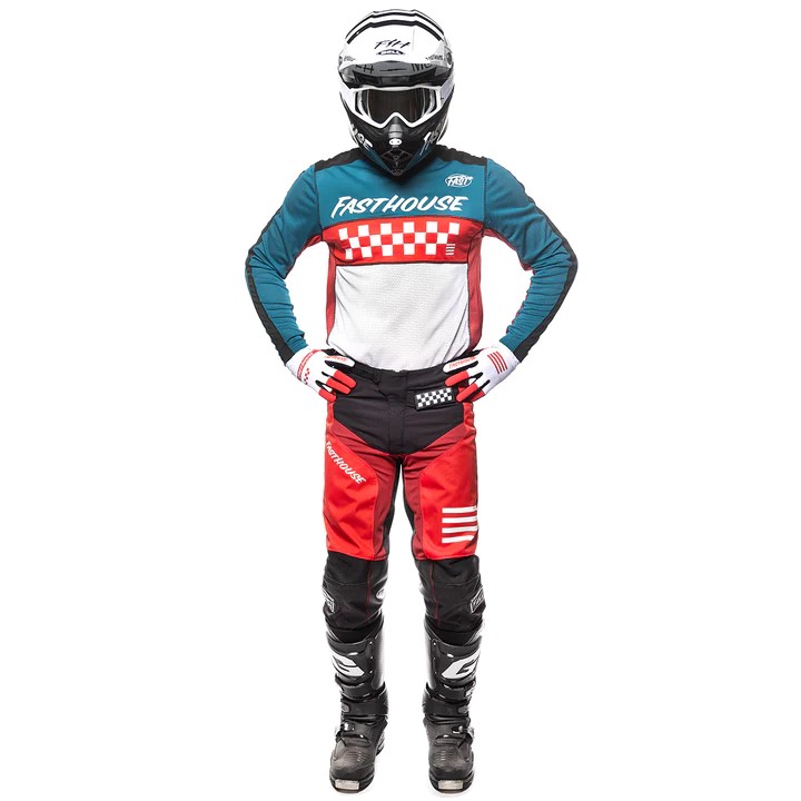 Fasthouse Grindhouse Waypoint Motocross Jersey Marine/White
