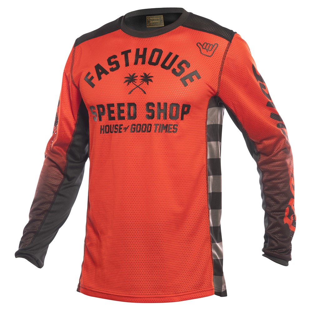Fasthouse A/C Grindhouse Asher Motocross Jersey Infrared/Black