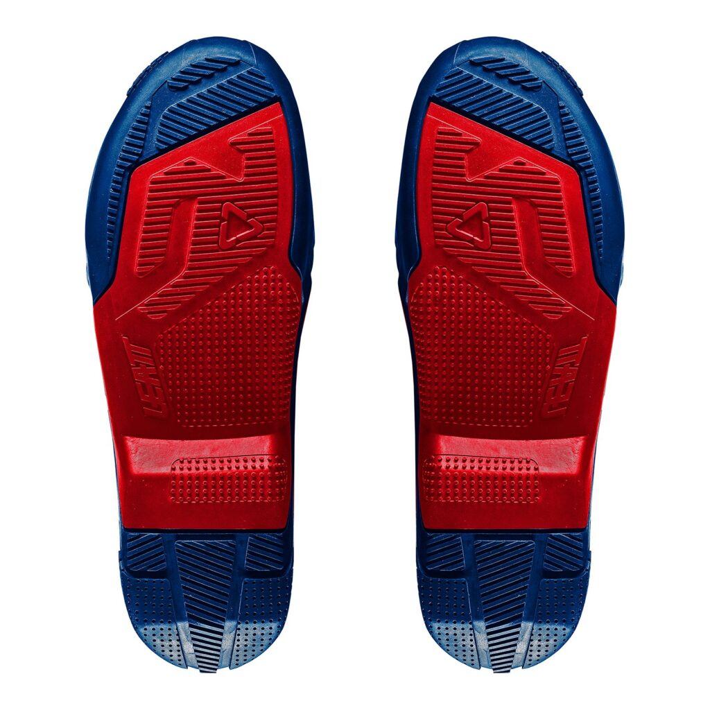 LEATT BOOT OUTER SOLE 4.5/5.5 US8/9 PAIR BLU/RED