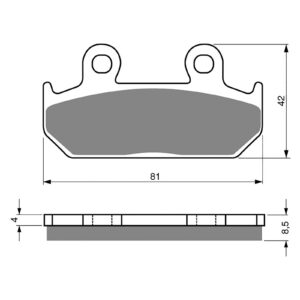 BRAKE PADS GOLDFREN SINTERED SPORTS GF025 - S3 ( PH38 ) - Image 1