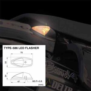DRC 586 LED FLASHER 12V ORANGE - Image 1