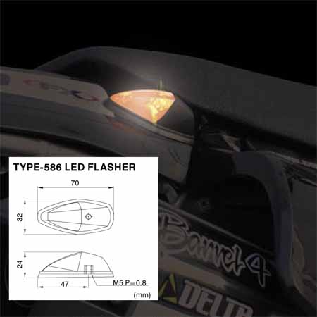 DRC 586 LED FLASHER 12V ORANGE