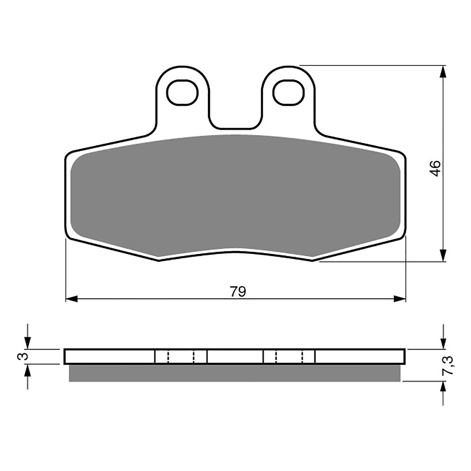 BRAKE PADS GOLDFREN SINTERED SPORTS GF010 - S3 ( PH241 ) - Image 1